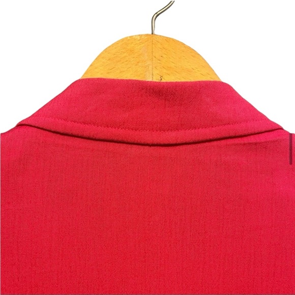 Vintage pink single breasted blazer lightweight textured MP - Picture 5 of 10